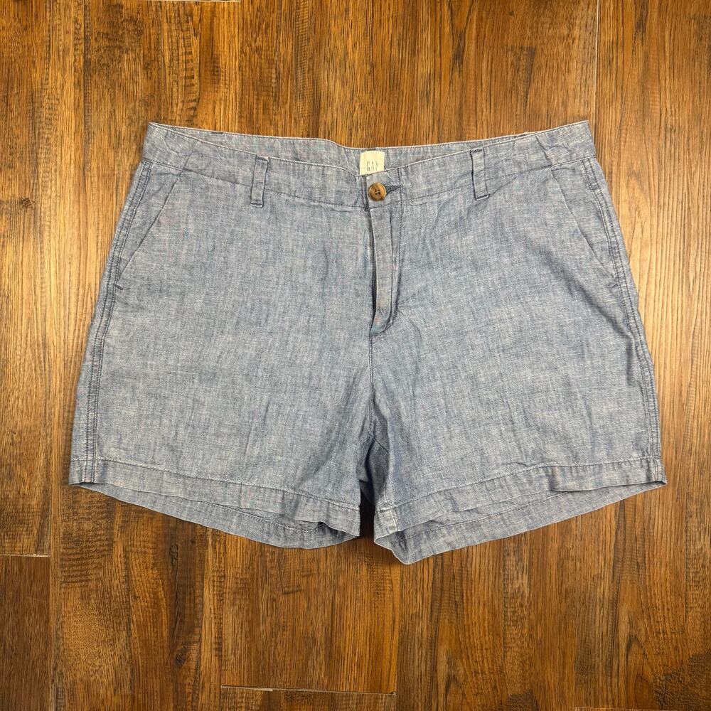 GAP size 14 City Short 100% Cotton lightweight denim chino shorts